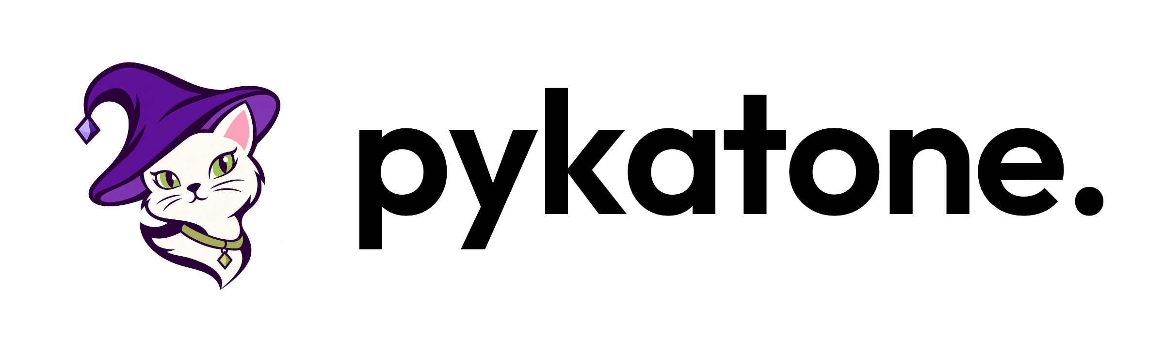 Pykatone logo with black lettering