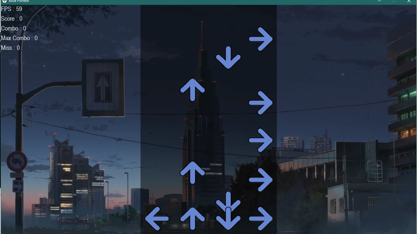 Blue Forrest’s directional rhythm game interface